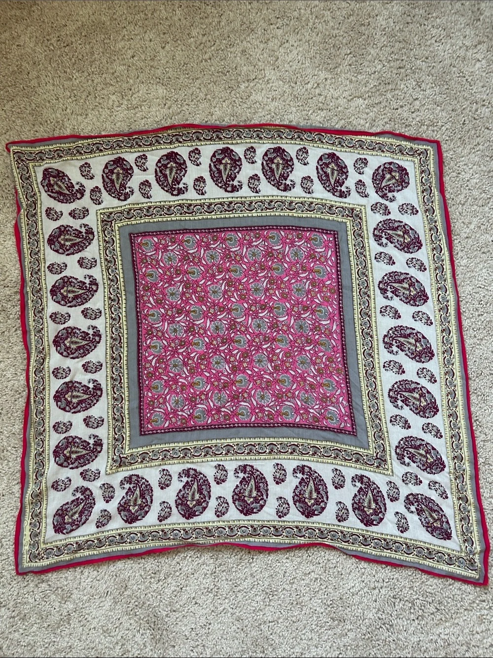 Oscar de la Renta square scarf.